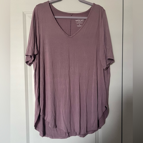 Favorite Tunic Super Soft V-Neck Tunic Tee - Picture 2 of 2